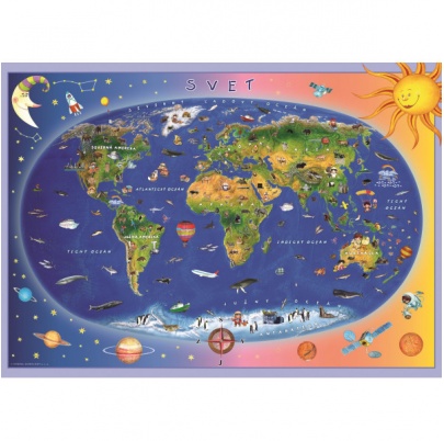 Detská mapa sveta - puzzle