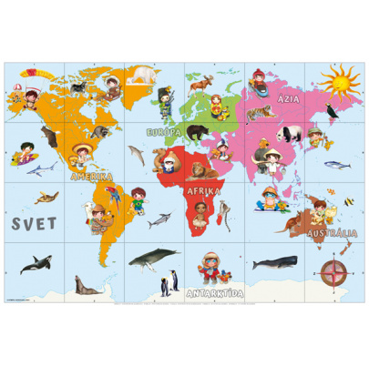 Obojstranná tematická podložka - Svet / Slovensko