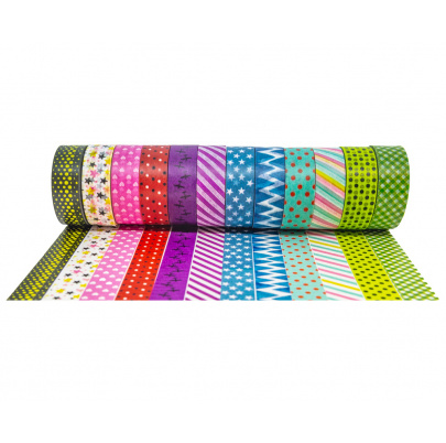 Washi dekoratívna páska, vzorovaná