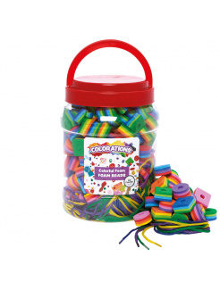 JUMBO penové koráliky, farebné