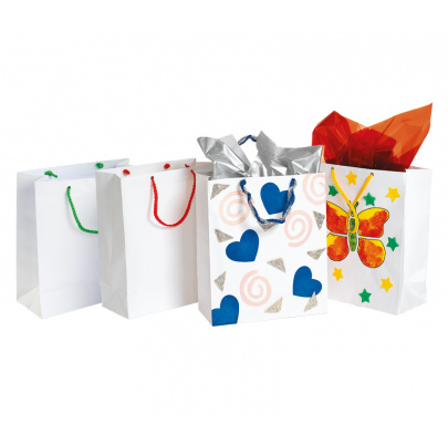 Taštičky s rúčkou, biele