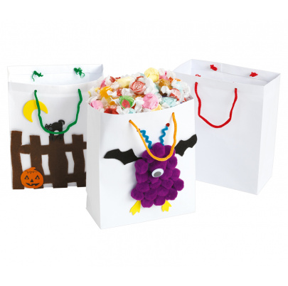 Taštičky s rúčkou, biele