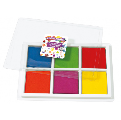JUMBO pečiatková poduška s umývateľnými farbami - triedna sada
