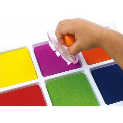 JUMBO pečiatková poduška s umývateľnými farbami - triedna sada