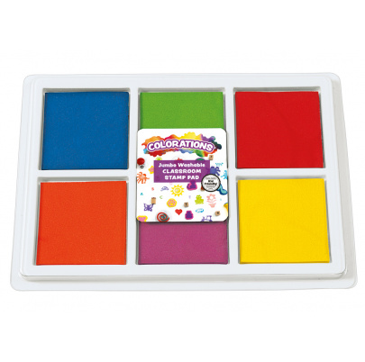 JUMBO pečiatková poduška s umývateľnými farbami - triedna sada