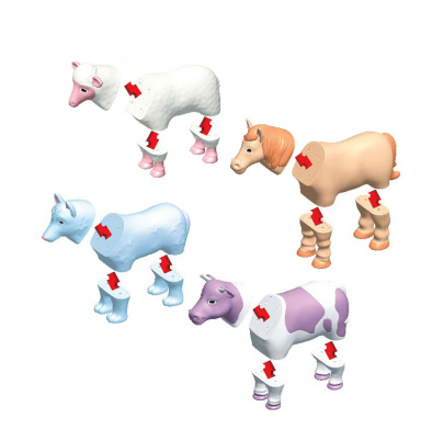 Magnetické zvieratá - Farma (ružová edícia)