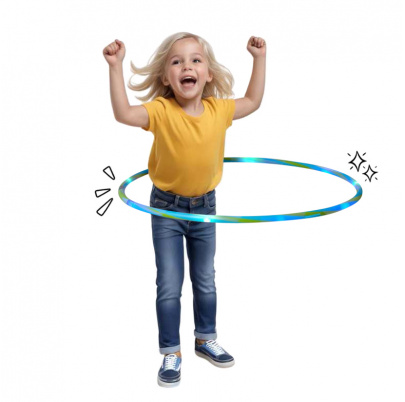 Gymnastické obruče s LED osvetlením