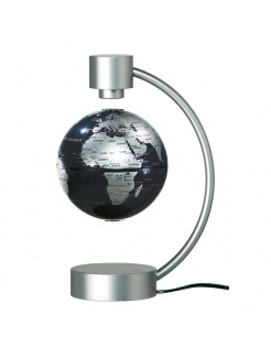 Glóbus magnetický, strieborno/strieborny (český popis)