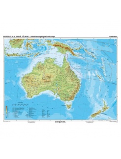 Austrália a Nový Zéland - všeobecnogeografická/politická