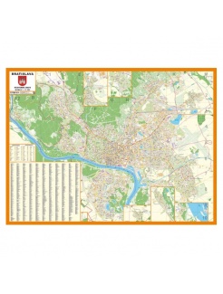 Bratislava - plán mesta, 160 x 120 cm