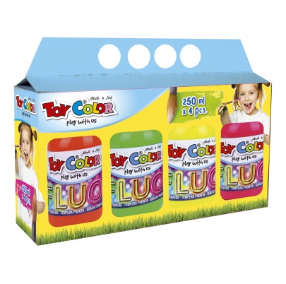 Fluorescenčné farby - 4 x 250 ml