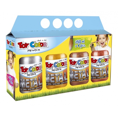 Metalické farby - 4 x 250 ml