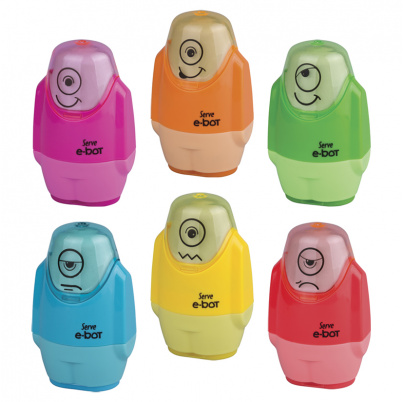 e-BOT - duálne strúhadlo s gumou a emóciou