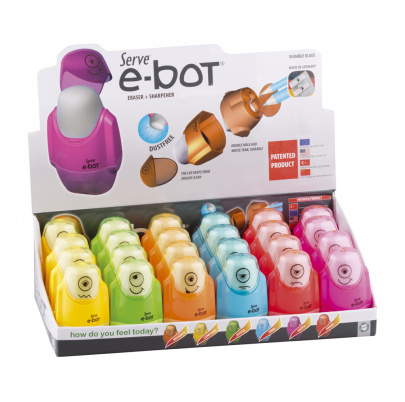 e-BOT - duálne strúhadlo s gumou a emóciou