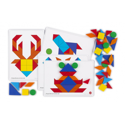 Sada farebných tvarov s aktivitami