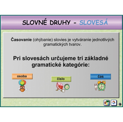 Slovné druhy - časovanie (SL)