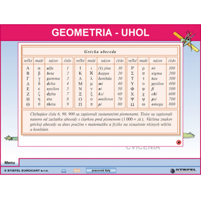 Geometria - uhol (SL)