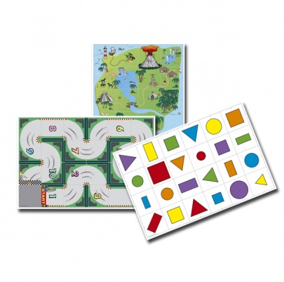 SADA A: Obojstranné tematické podložky - 3 podložky / 6 tém