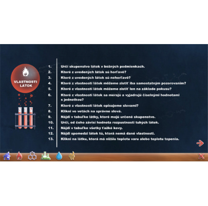 Látky a ich vlastnosti - cvičenia (DL)