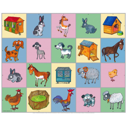 Obojstranná tematická podložka - Domáce zvieratá