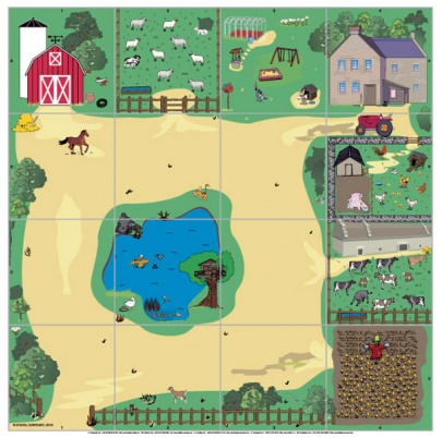 Obojstranná tematická podložka - Farma / Ostrov