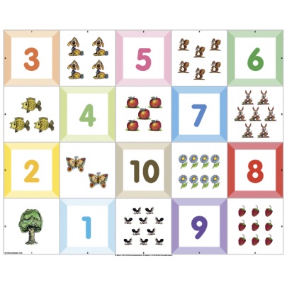 Obojstranná tematická podložka - Čísla / Hady a rebríky