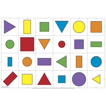 Obojstranná tematická podložka - Tvary a farby / Svet okolo nás