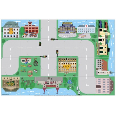 Obojstranná tematická podložka - Ulica / Preteky