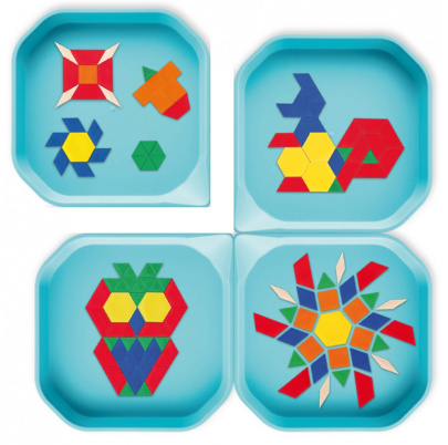 Zábavné tangramy a dlaždičky s miskami