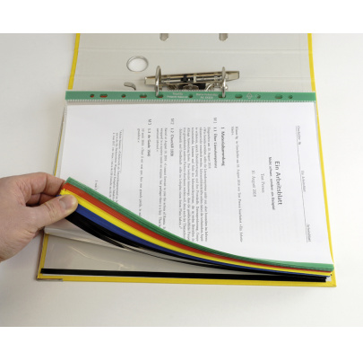 Brožúrové euroobaly A4 s obojstrannými farebnými pruhmi