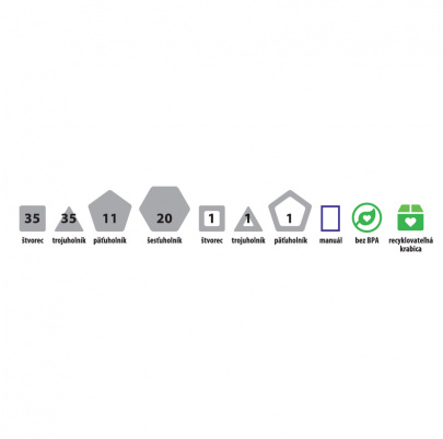 Polydron TRANSLUCENT SOLID MAGNETIC