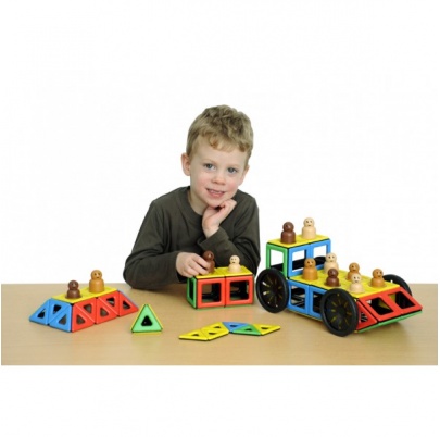 Polydron MAGNETIC - Automobil a figúrky