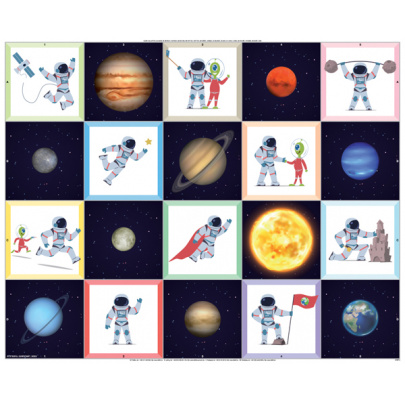 Obojstranná tematická podložka - Slnečná sústava a vesmír