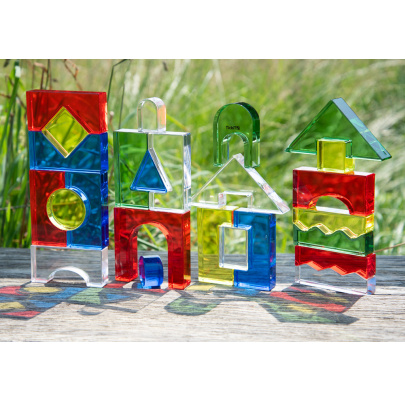 Priehľadné farebné bloky