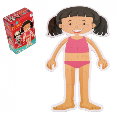 Puzzle Spoznávame ľudské telo - dievča