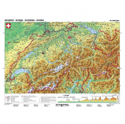 Rakúsko / Švajčiarsko - všeobecnogeografická, v NJ (A3)