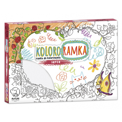 Rámovaný obrázok na vymaľovanie - Srdce