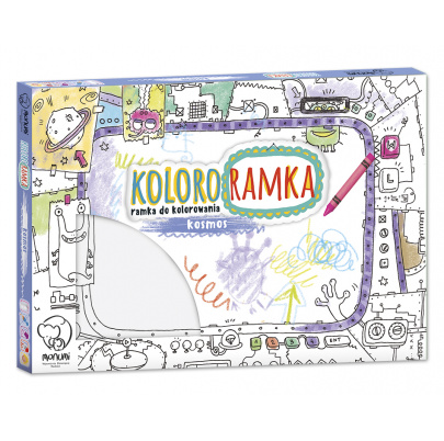 Rámovaný obrázok na vymaľovanie - Vesmír