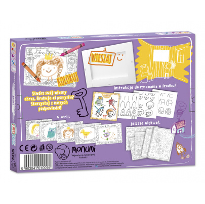 Rámovaný obrázok na vymaľovanie - Hrad