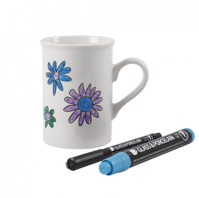 Kontúrovacia fixka na sklo a porcelán - polopriehľadná