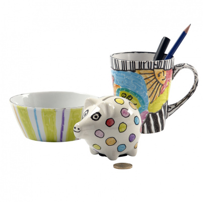 Kontúrovacia fixka na sklo a porcelán - nepriehľadná, zlatá