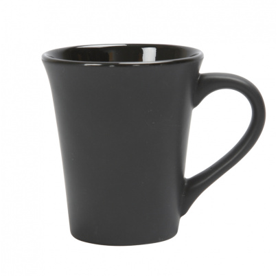 Porcelánový hrnček -  kónický, čierny