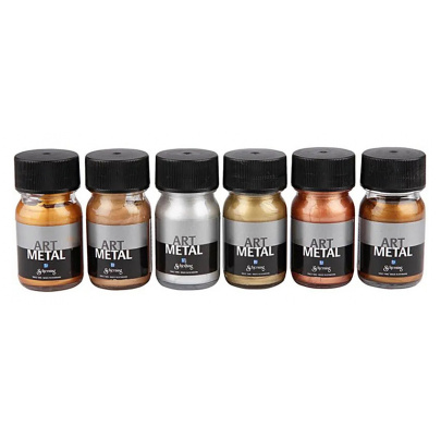 Metalické farby - 6 x 30 ml