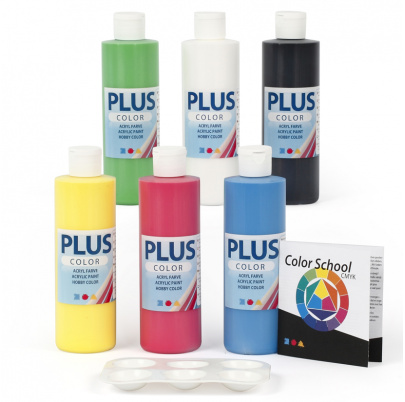 PLUS COLOR CRAFT PAINT - Color School (6 x 250 ml)