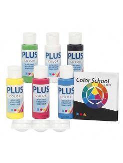 PLUS COLOR CRAFT PAINT - Color School (6 x 60 ml)