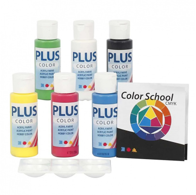 PLUS COLOR CRAFT PAINT - Color School (6 x 60 ml)