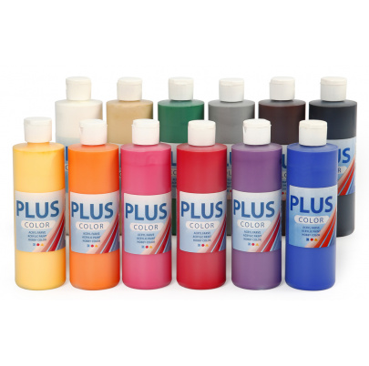 PLUS COLOR CRAFT PAINT (12 x 250 ml)