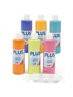 PLUS COLOR CRAFT PAINT (6 x 250 ml)