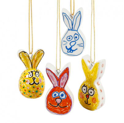 Zajac – plochá keramická hlava