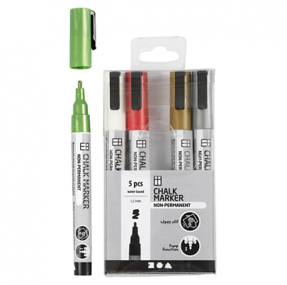 Kriedové popisovače – metalické